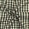 Green-Gray-Multi Plaid Print Stretch Cotton Broadcloth Woven Fabric By the Yard
